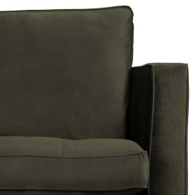 Wohnzimmer Sessel Carltons in Dunkelgrün Samt im Retro Design – Ansicht 3