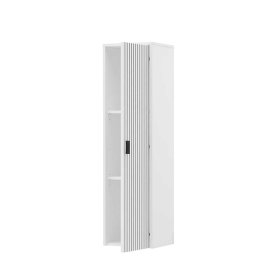 Moderner Hängeschrank Wohnzimmer Paros in Weiß und Schwarz 120 cm hoch – Ansicht 3