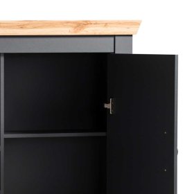 Landhausstil Highboard Saridio in Anthrazit und Wildeichefarben – Ansicht 6
