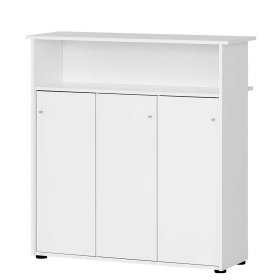 Weiße Empfangstheke Damyant Made in Germany - 111 cm hoch – Ansicht 4