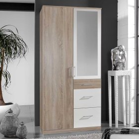 Gästezimmer Schrank Milana mit Spiegel und drei Schubladen – Ansicht 2