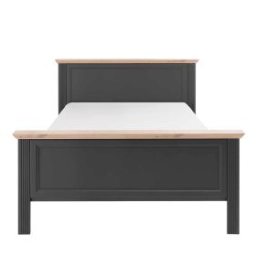 Singelbett Trujano im Landhausstil in Dunkelgrau – Ansicht 5