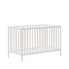Weißes Baby Bett Aklemos aus Buche Massivholz lackiert – Ansicht 7