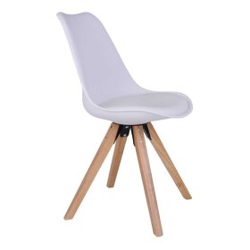 Küchenstühle Next in Weiß und Holz Naturfarben (2er Set) – Ansicht 3