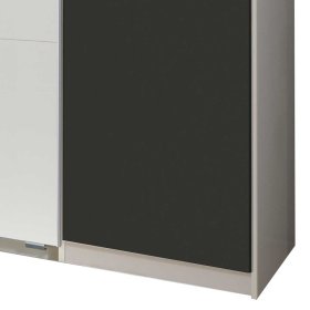Schlafzimmerkleiderschrank Oristina mit Dreh- und Schiebetüren 210 cm hoch – Ansicht 3