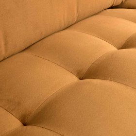 Samt Dreisitzer Sofa Habanas in Honigfarben 275 cm breit – Ansicht 9