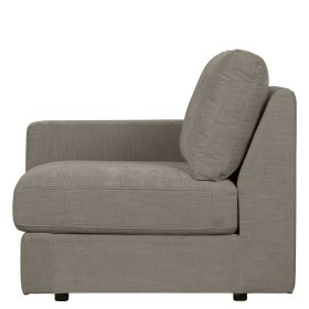 Sofa Element mit Armlehne links Fredoco in Grau Rücken echt bezogen – Ansicht 6