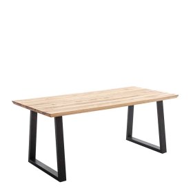 Esstisch Ulcaro mit Massivholzplatte im Industry und Loft Stil – Ansicht 2