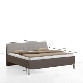 Doppelbettgestell Sanctos in Braun und Grau in modernem Design – Ansicht 10