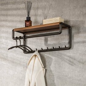 Wandgarderobe Krispa im Industry und Loft Stil mit 8 Kleiderhaken – Ansicht 2