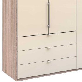 Luxus Kleiderschrank Codumenta in Cremefarben und Eiche Sägerau – Ansicht 4