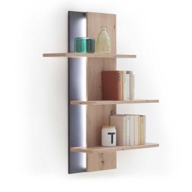 Anbauwand Geronda in Anthrazit und Eiche Optik modern (vierteilig) – Ansicht 9
