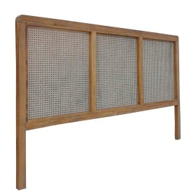 Geflecht Bett Kopfteil Koropi aus Rattan und Teak Massivholz – Ansicht 4