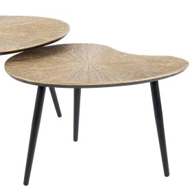 Zweisatztisch Dedian in Altgoldfarben mit Antik Finish (zweiteilig) – Ansicht 4
