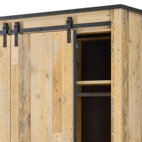 Landhaus Schlafzimmer Studiana in Altholz Optik verwittert & Anthrazit (vierteilig) – Ansicht 15