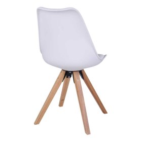 Küchenstühle Next in Weiß und Holz Naturfarben (2er Set) – Ansicht 4