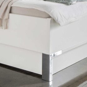 Schlafzimmer Xarina in Weiß und Hellgrau mit LED Beleuchtung (vierteilig) – Ansicht 4