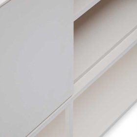 Esszimmersideboard Miobelda in Weiß mit Drehtüren und Ablage – Ansicht 6