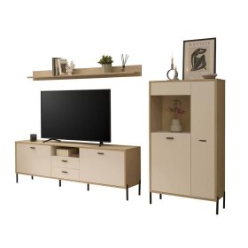 TV Wohnwand Zimena in modernem Design 170 cm hoch (dreiteilig) – Ansicht 1