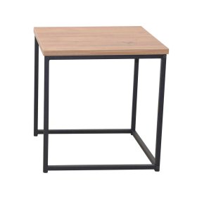 Dreisatz Beistelltisch Jaxon in Eichefarben und Schwarz 42 cm hoch (dreiteilig) – Ansicht 3