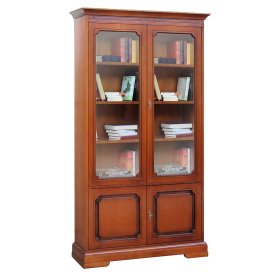 Esszimmervitrinenschrank Cadruna im klassischen Stil in Nussbaumfarben – Ansicht 2