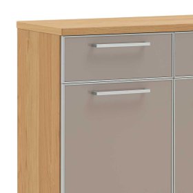 Garderoben Schuhschrank Pattinos in Taupe Glas beschichtet – Ansicht 4