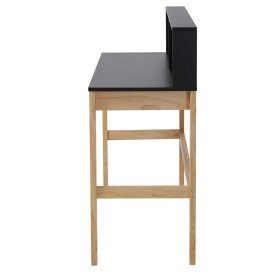 Designschreibtisch Calinesta in Schwarz und Piniefarben – Ansicht 5