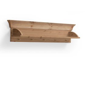 Babyzimmer Wandregal Drobeta aus Kiefer Massivholz mit Haken – Ansicht 2