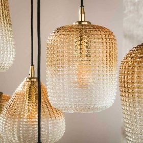 Hängeleuchte Titrina aus getöntem Glas im Vintage Look – Ansicht 5