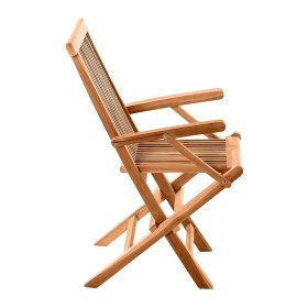 Armlehnen Gartenstühle Spadarius aus Teak Massivholz klappbar (2er Set) – Ansicht 3