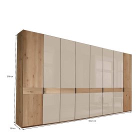 Schlafzimmerkleiderschrank Viramiru mit Drehtüren 393 cm breit – Ansicht 15