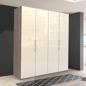 Moderner Kleiderschrank Licox mit Falttüren glasbeschichtet – Ansicht 3