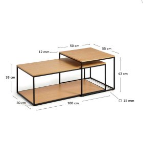 Wohnzimmertische Katrynella im Skandi Design mit Bügelgestell (zweiteilig) – Ansicht 4