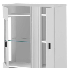 Highboard Constantin mit LED Beleuchtung - Glastür links – Ansicht 6