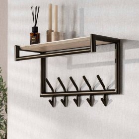 Hängegarderobe One im Industry und Loft Stil mit 5 Kleiderhaken – Ansicht 2