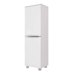 Weißer Hochschrank Folcora 40 cm breit 2-türig – Ansicht 1