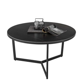 Wohnzimmer Tische Yuri in Schwarz und Weiß mit Keramikplatten (zweiteilig) – Ansicht 5