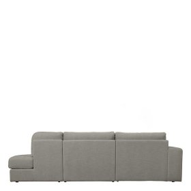 Modulares Sofa Fredoco in Grau mit Armlehne links - Rundung rechts – Ansicht 3