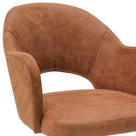 Armlehnstuhl Nelson drehbar in Cognac Braun – Ansicht 3