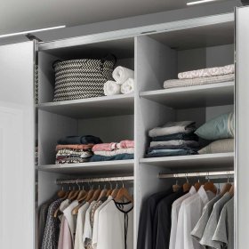 Schlafzimmer Xarina in Weiß und Hellgrau mit LED Beleuchtung (vierteilig) – Ansicht 13