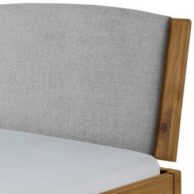140x200 cm Holzbett Inlean aus Wildeiche Massivholz geölt – Ansicht 4