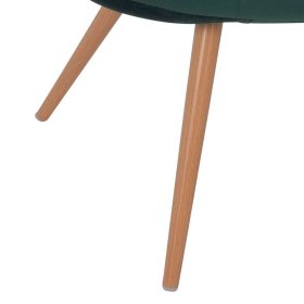 Retrostil Lounge Sessel Apulciana in Dunkelgrün Samt mit 4-Fuß Gestell aus Metall – Ansicht 7
