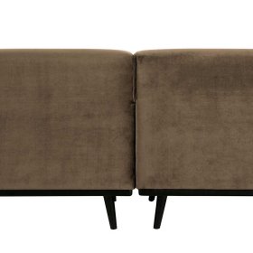 Wohnzimmer Couch Futriva in Taupe Samt im Retro Look – Ansicht 9