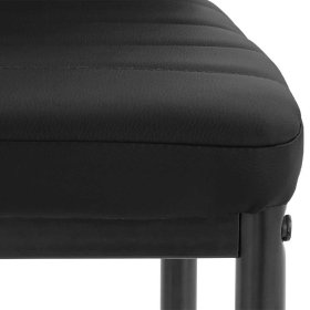 Moderne Esszimmerstühle Ciano aus Kunstleder und Metall in Schwarz (Set) – Ansicht 5
