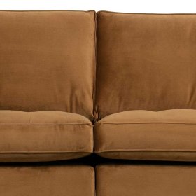 Samt Dreisitzer Sofa Habanas in Honigfarben 275 cm breit – Ansicht 6