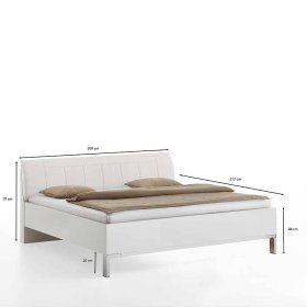 Doppelbett Bean in modernem Design in Weiß – Ansicht 10