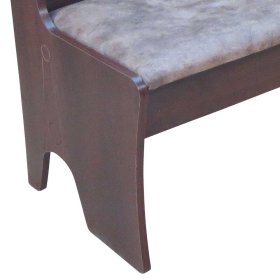 Truhen Sitzbank Nocro in Nussbaumfarben und Hellbraun 120 cm breit – Ansicht 3