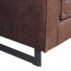 Wohnzimmer Sessel Rinoba aus Recyclingleder und Metall – Ansicht 3