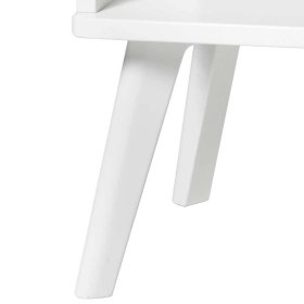 Skandi Design Nachtkonsole Macorys in Weiß aus Buche Massivholz – Ansicht 4