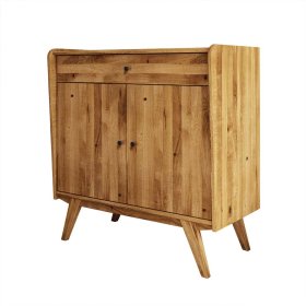 Vollholzkommode Carilla aus Wildeiche Massivholz 100 cm breit – Ansicht 1